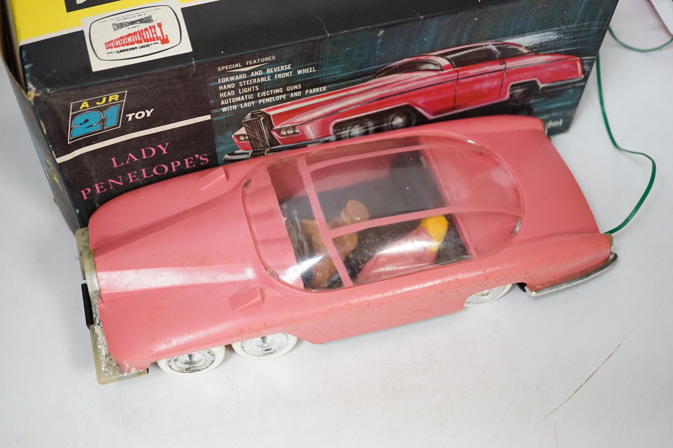 A boxed Rosenthal Toys Ltd (A JR 21 Toy) Thunderbirds remote control Lady Penelope’s FAB1 Rolls Royce
